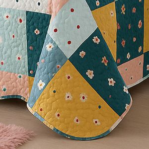 Kit Cobre Leito Colcha Bouti Solteiro Infantil 2 Peças - Margarida - 100% Poliéster