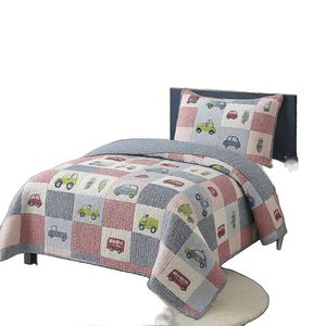 Kit Cobre Leito Colcha Bouti Solteiro Infantil 2 Peças - Carros - 100% Poliéster