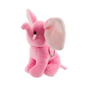 Chaveiro Elefante Rosa 15cm - Pelúcia - Tudo em Caixa