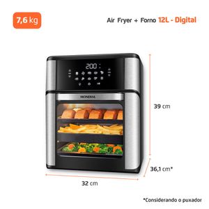 Fritadeira Elétrica Forno Oven 12L Mondial AFON-12L-BI-BC