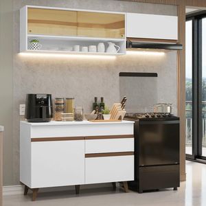 Armário De Cozinha Compacta 190cm Reims Madesa 06 Branco