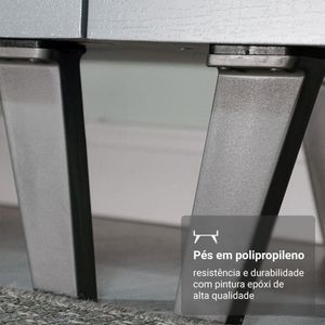 Armário De Cozinha Compacta 200cm Cinza Nice Madesa 03xa Cinza