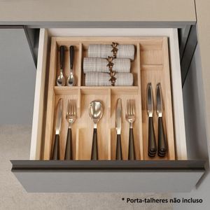 Armário De Cozinha Compacta De Canto Suspenso 465cm Nice Madesa 03 Cinza