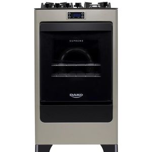 Fogão Dako 4 Bocas Com Mesa De Vidro Mega Chama Supreme Timer Glass Titanium Bivolt