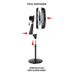 Ventilador De Coluna Arno Xtreme Force Breeze 50cm Preto VB52 110V