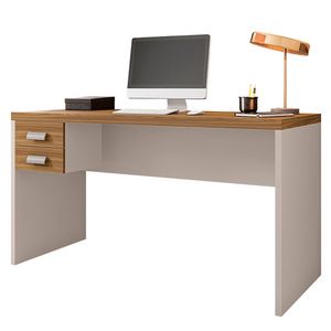 Mesa De Computador com Gaveteiro Escritório Studio 1.3 Caemmun - Lamina mel/cacao bp