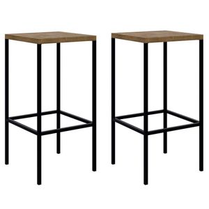 Mesa de Jantar com 2 Banquetas Altas Steel Quadra Vermont