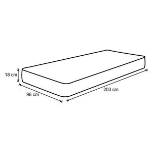 Colchão Solteiro Sleep Max Espuma D45 96x203x18cm Branco/azul - Castor