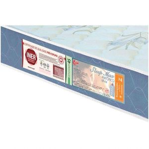 Colchão Solteiro Sleep Max Espuma D45 100x200x15cm Branco/azul - Castor