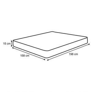 Colchão Casal Queen Sleep Max Espuma D33 158X198X15Cm Branco/Verde - Castor