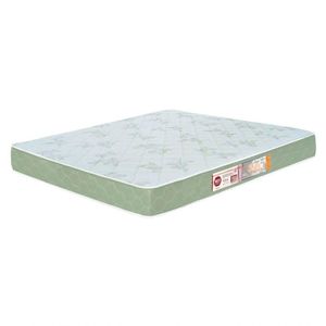 Colchão Casal Queen Sleep Max Espuma D33 158X198X15Cm Branco/Verde - Castor