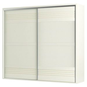Guarda Roupa Casal 267Cm 2 Portas De Correr 100% Mdf Tw603 Off White
