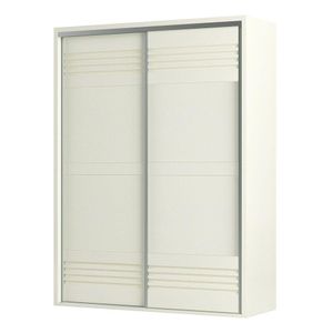 Guarda Roupa Solteiro 179Cm 2 Portas De Correr 100% Mdf Tw601 Off White