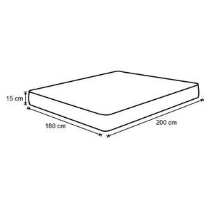 Colchão Casal King Max Espuma D45 180X200X15Cm Branco/Azul