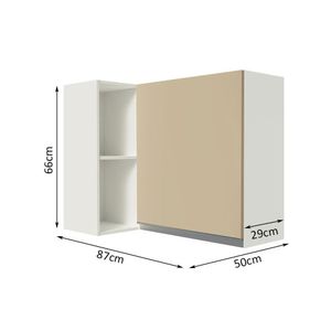 Armário Aéreo Smart 100% Mdf com 1 Porta e Adega Branco