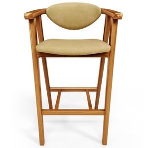Kit 6 Banquetas Alta Para Cozinha Bancada Bar Sala De Jantar Fixa Cecília L02 Couríssimo Casco Fendi - Lyam Decor