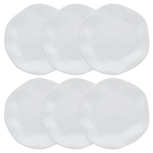 Conjunto De Pratos Rasos 06 Peças Ryo White Oxford