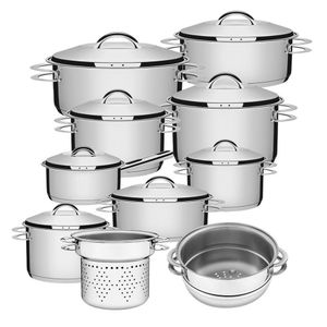 Jogo Panelas Solar 10 Peças Aço Inox Fundo Triplo Tramontina