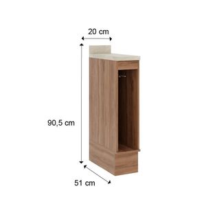 Nicho Toalheiro Milla Nog-cinza 20cm Carraro