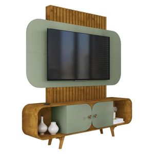 Home Estante Rack Embau Para Tv Até 75 Polegadas Naturale/Pistache