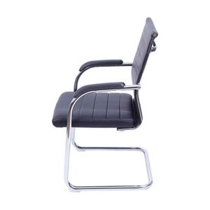Cadeira Or-3322 Com Base Cromada Fixa Em Pu Or Design Preto