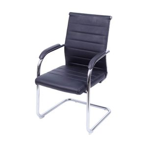 Cadeira Or-3322 Com Base Cromada Fixa Em Pu Or Design Preto