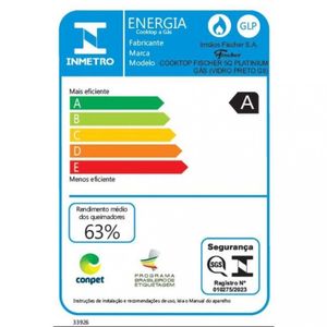 Cooktop 5 Bocas Tripla Chama Platinium Fischer Preto Bivolt
