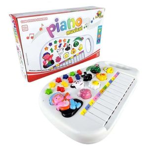 Teclado Piano Musical Com Luz Infantil Baby Fazendinha Iaiao Criança Aprendizado