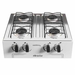 Fogão 4 Bocas Braslar Asiático Bf A Gas Branco
