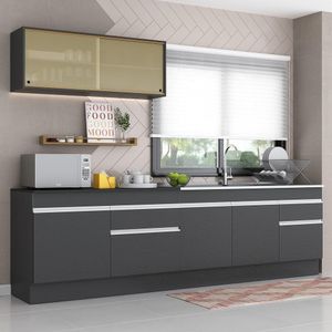 Armário De Cozinha Compacta Mp2112.898 Preto/branco