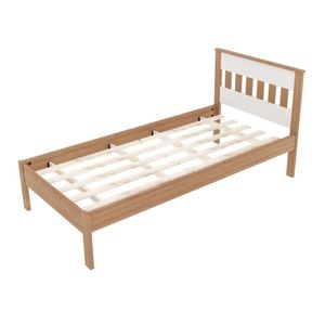 CamaSolteiro Para Colchão 88 X 188 Cm Cr35010 Amendoa/Branca