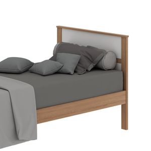 CamaSolteiro Para Colchão 88 X 188 Cm Cr35008 Amendoa/Branca