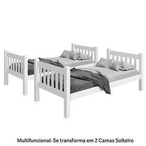 Beliche Atlanta Multifuncional Reforçada Que Vira Duas Camas Branca