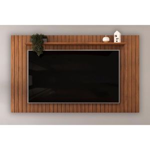 Home P/ Tv Até 65 Pol Lume Ripado C/ Prateleira 175x108cm Freijo - Dj Móveis