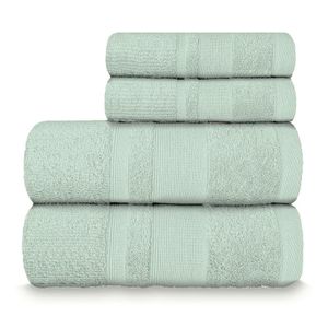 Jogo De Toalha Banhão Master 100% Algodão 4 Peças Gramatura 550 Verde Ice