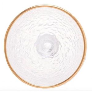 Taça De água Cristal Com Fio De Ouro 320 Ml - Lyor