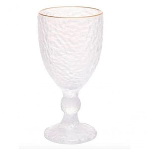 Taça De água Cristal Com Fio De Ouro 320 Ml - Lyor