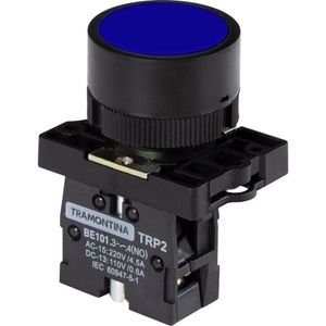 Botão De Impulso Tramontina Trp2-ea61 1na Azul Com Base De Plástico