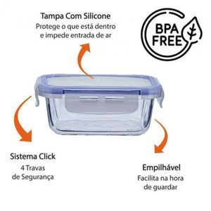 Pote Hermético De Vidro Borossilicato 330ml - Mimo Style