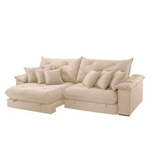 Sofá ágata Linho Dois Módulos De 90 Cm B25 Meu Sofá Online A294 Linho Creme