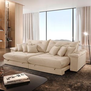 Sofá ágata Linho Dois Módulos De 90 Cm B25 Meu Sofá Online A294 Linho Creme