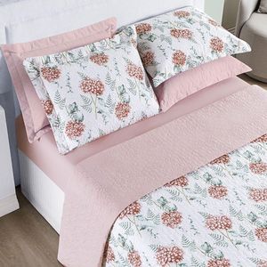 Cobre Leito Cotton Select King 03 Peças - Hortência