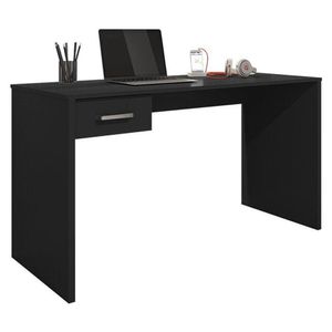 Mesa Para Computador Gávea Com Gaveta E Livreiro Office Com Portas Pequenas Preto Trama - Móveis Leão