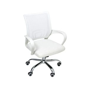 Kit 5 Cadeiras De Escritório Begonia Tela Mesh Ergonômica Branco