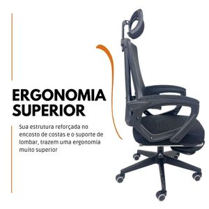 Kit 8 Cadeiras de Escritório Presidente Executiva Oficial Paris Preto
