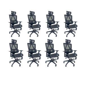 Ki 8 Cadeiras de Escritório Presidente Executiva Oficial Titan Preto