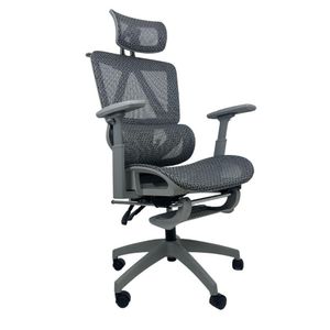 Kit 4 Cadeiras de Escritório Presidente Executiva Oficial Titan Cinza