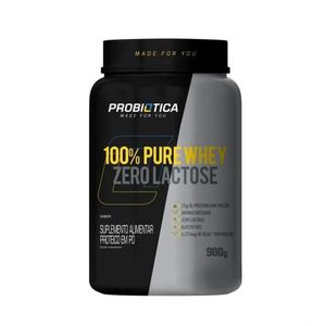 100% Pure Whey Zero Lactose 900g Sabor Morango
