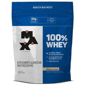 100% Whey Refil 900g Sabor Cookies And Cream