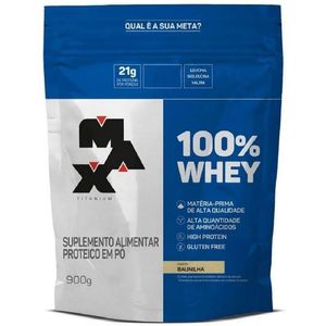 100% Whey Refil 900g Sabor Baunilha